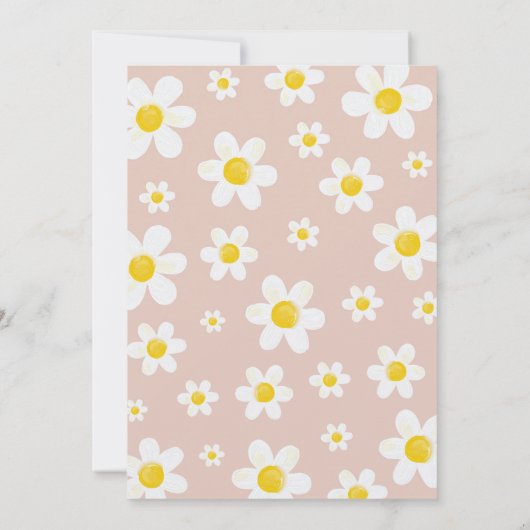 Invitation Boho Daisy Bloom Premier anniversaire (Dos)