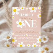 Invitation Boho Daisy Bloom Premier anniversaire
