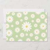 Invitation Boho Daisy Deux Floral Green Bohemian 2e Anniversa (Dos)