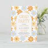 Invitation Boho Daisy Open House Grad Party (Debout devant)