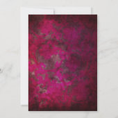 Invitation Boho damasqué inspiré de l'Inde en rose profond (Dos)
