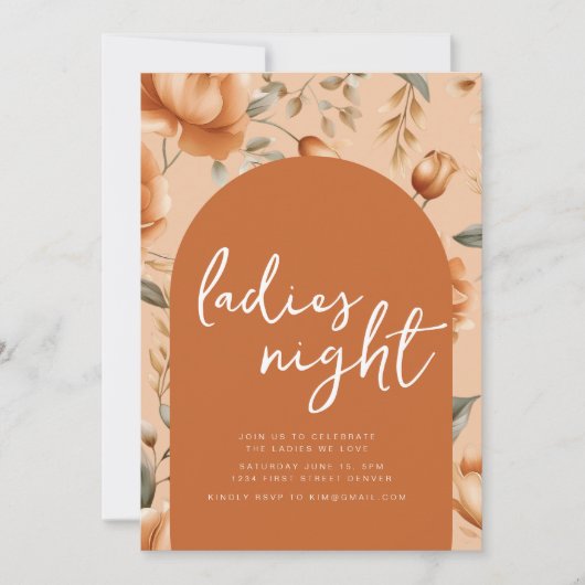 Invitation Boho Dames Soirée Boho Automne (Devant)