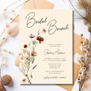 Invitation Boho d'automne Fleur sauvage Brunch nuptial