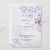 Invitation Boho de fleurs mauves rose rose pourpre (Devant)