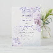 Invitation Boho de fleurs mauves rose rose pourpre (Debout devant)