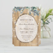 Invitation Boho de montagne de pin rustique (Debout devant)