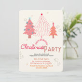 Invitation Boho de Noël rose (Debout devant)