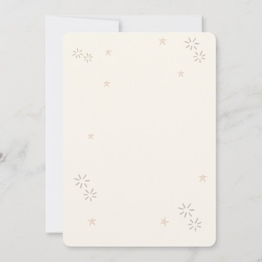 Invitation Boho de Noël rose (Dos)