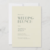 Invitation Boho Deco d'automne | Brunch Mariage à la crème (Devant)