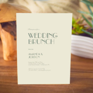 Invitation Boho Deco d'automne   Brunch Mariage à la crème