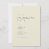 Invitation Boho Deco d'automne | Cream Engagement Party (Devant)