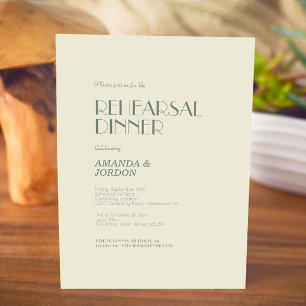 Invitation Boho Deco d'automne   Dîner de répétition de crème