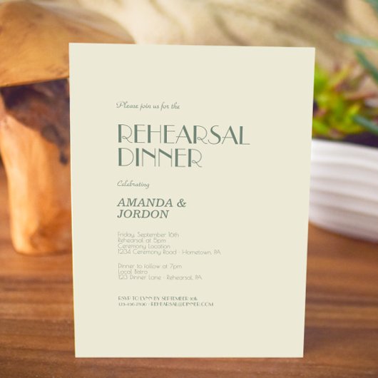 Invitation Boho Deco d'automne | Dîner de répétition de crème