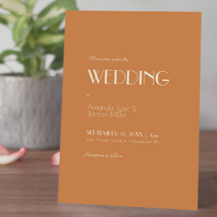 Invitation Boho Deco d'automne Mariage en terre cuite