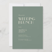 Invitation Boho Deco d'automne | Sage Green Mariage Brunch (Devant)
