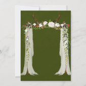 Invitation Boho Deer Antlers Canopée blanche Rustique (Dos)