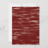 Invitation Boho Deer Antlers | Fête des mariées de Noël rusti (Dos)