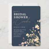 Invitation Boho Delicate Fleur sauvage Fête des mariées (Devant)