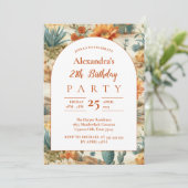 Invitation Boho Desert Arch Birthday (Debout devant)