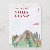 Invitation Boho Desert Cactus Arizona Destination mariage (Devant)