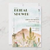 Invitation Boho Desert Cactus Arizona nuptiale douche (Devant)