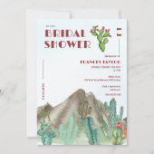 Invitation Boho Desert Cactus Arizona nuptiale douche (Devant)