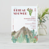 Invitation Boho Desert Cactus Arizona nuptiale douche (Debout devant)