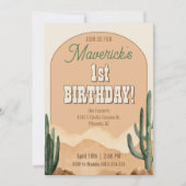 Invitation Boho Desert Cactus Southwestern Anniversaire Party (Devant)