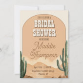 Invitation Boho Desert Cactus Southwestern Arch Fête des mari (Devant)