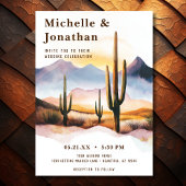 Invitation Boho Desert Cactus Western Tout en un Mariage
