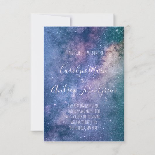 Invitation Boho désert ciel céleste moderne rustique bohème (Devant)