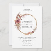 Invitation Boho Desert Floral Mariage (Devant)