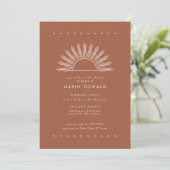 Invitation Boho Désert Soleil Brûlé Orange Baby shower (Debout devant)