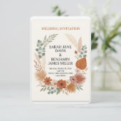 Invitation Boho Désert Suite d'Invitation de Mariage en Terra (Debout devant)