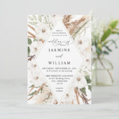 Invitation Boho d'été à la floraison blanche (Debout devant)