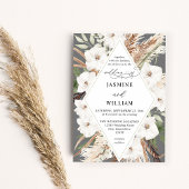 Invitation Boho d'été à la floraison blanche