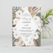 Invitation Boho d'été à la floraison blanche (Debout devant)