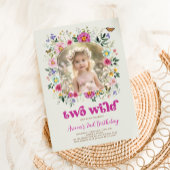 Invitation Boho DEUX Fleur sauvage SAUVAGE 2e anniversaire Ph