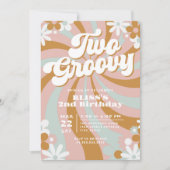 Invitation Boho Deux Super Deuxième 2e anniversaire (Devant)