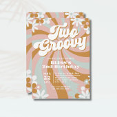 Invitation Boho Deux Super Deuxième 2e anniversaire