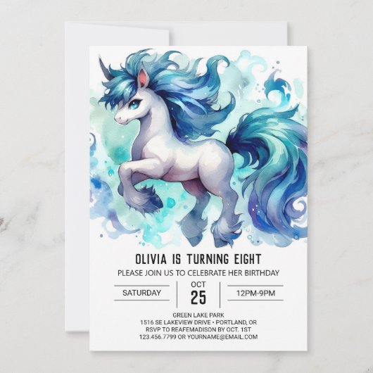 Invitation Boho Digital Horse Anniversaire (Devant)