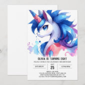 Invitation Boho Digital Horse Anniversaire (Devant / Derrière)
