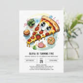 Invitation Boho Digital Pizza (Debout devant)