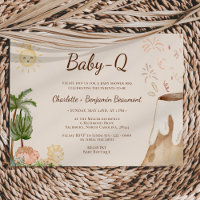 Boho Dinosaur Beige Baby-Q Baby shower barbecue