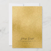 Invitation Boho d'or Floral Chute Tout en un Mariage I (Dos)