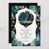 Invitation Boho Douceur Baby Shower en Forêt (Devant / Derrière)