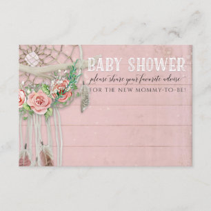 Invitation BOHO Dream Catcher Baby shower de plume Conseils