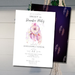 Invitation Boho Dream Catcher Rose Sweet 16 Stwood Party