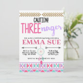 Invitation Boho Dreamcatcher Attention Trois nageurs 3e anniv (Debout devant)