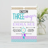 Invitation Boho Dreamcatcher Attention Trois nageurs 3e anniv (Debout devant)